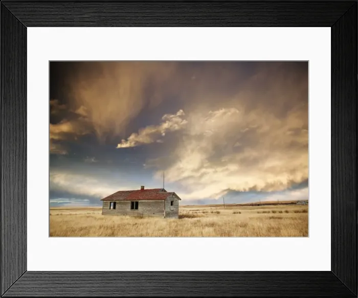 Framed Print : Lone building, Cardston, Alberta, Canada Framed Print : Lone building, Cardston, Alberta, Canada