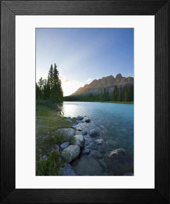 Framed Print : Castle Mountain and Bow River Framed Print : Castle Mountain and Bow River