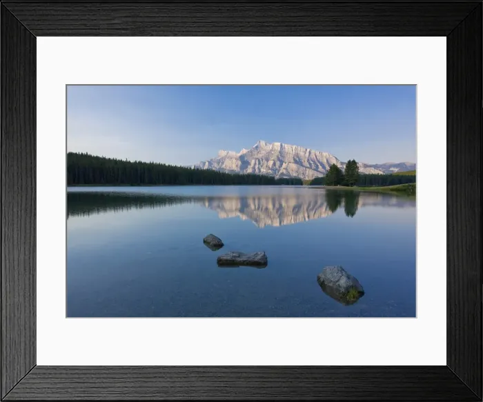 Framed Print : Mt. Rundle and Two Jack Lake Framed Print : Mt. Rundle and Two Jack Lake