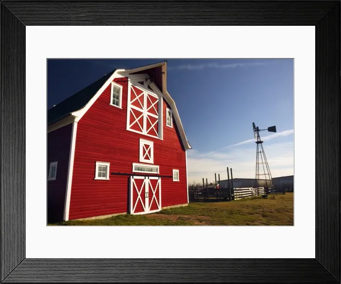 Framed Print : Red Barn, North Battleford Framed Print : Red Barn, North Battleford