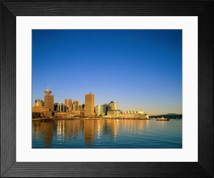 Framed Print : City Skyline & Waterfront, Vancouver, British Columbia, Canada Framed Print : City Skyline & Waterfront, Vancouver, British Columbia, Canada