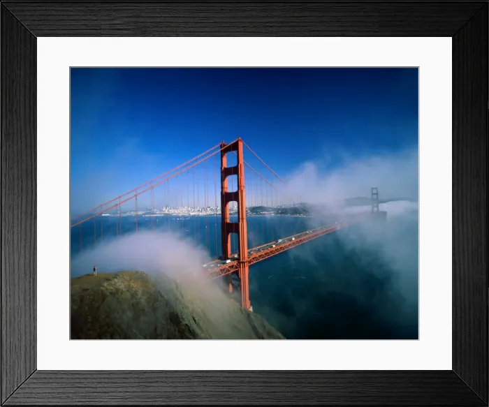 Framed Print : Golden Gate Bridge with Mist & Fog, San Francisco, California, USA Framed Print : Golden Gate Bridge with Mist & Fog, San Francisco, California, USA