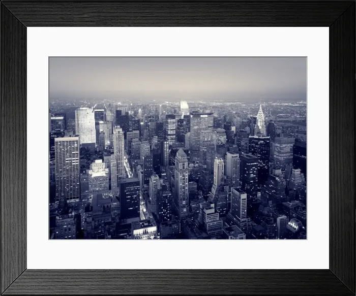 Framed Print : Manhattan skyline at night, New York City, USA Framed Print : Manhattan skyline at night, New York City, USA