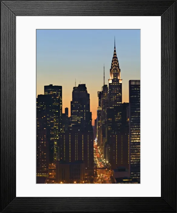 Framed Print : 42nd Street & Chrysler Bldg, New York, USA