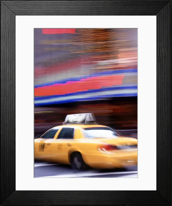 Framed Print : Taxi Cab, New York City