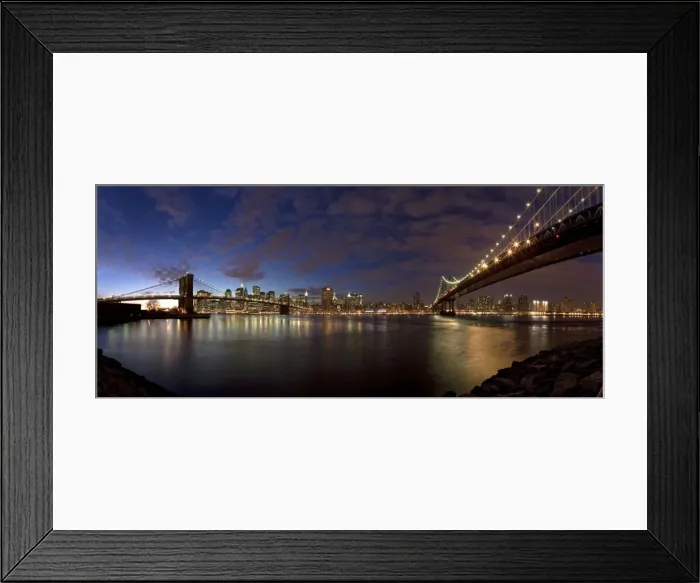 Framed Print : Manhattan Bridge & Brooklyn Bridge, New York City, USA Framed Print : Manhattan Bridge & Brooklyn Bridge, New York City, USA