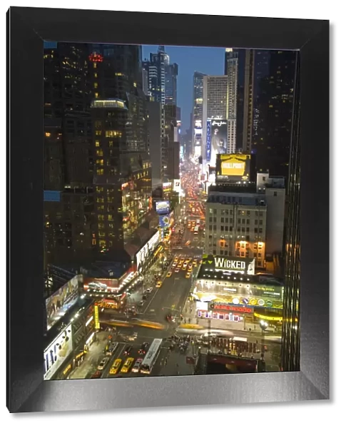 USA, New York City, Manhattan, Broadway looking towards Times Square