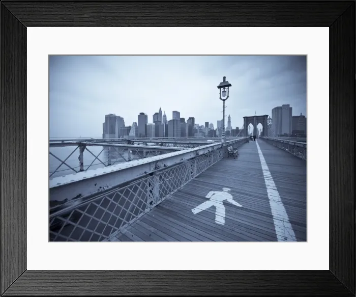 Framed Print : USA, New York City, Manhattan & Brooklyn Bridge Framed Print : USA, New York City, Manhattan & Brooklyn Bridge