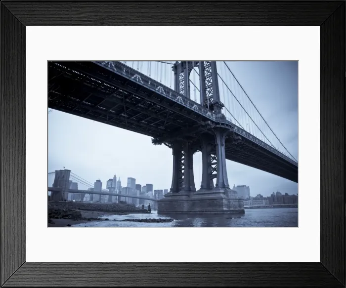 Framed Print : USA, New York City, Manhattan Bridge and Brooklyn Bridge Framed Print : USA, New York City, Manhattan Bridge and Brooklyn Bridge