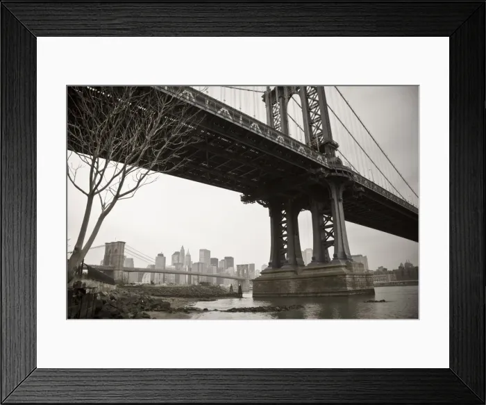 Framed Print : USA, New York City, Manhattan Bridge and Brooklyn Bridge Framed Print : USA, New York City, Manhattan Bridge and Brooklyn Bridge