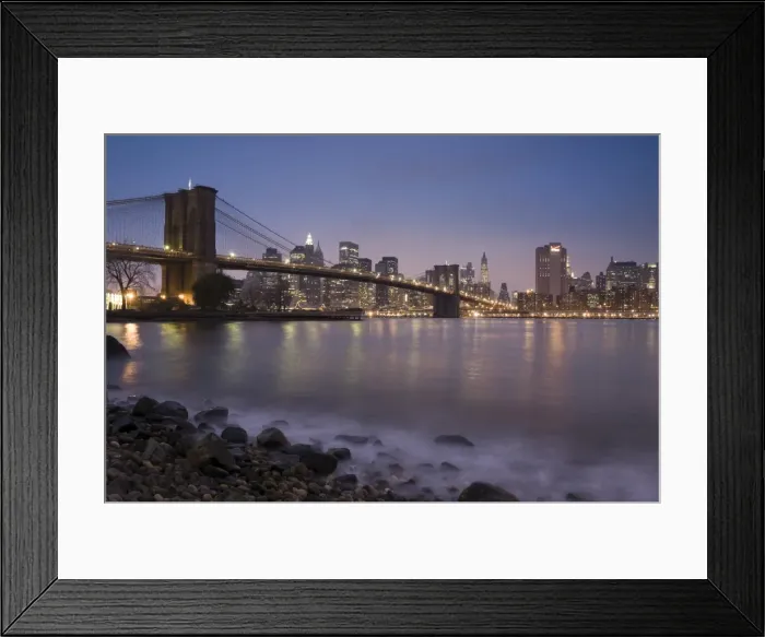Framed Print : USA, New York City, Lower Manhattan and Brooklyn Bridge Framed Print : USA, New York City, Lower Manhattan and Brooklyn Bridge