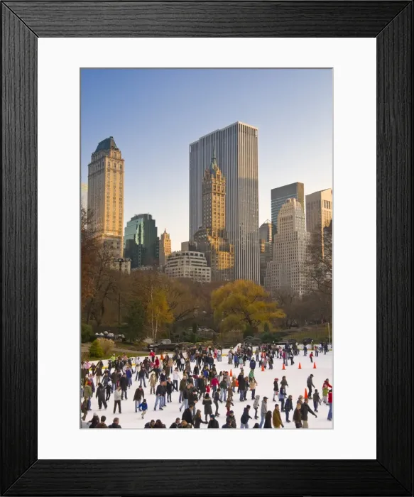 Framed Print : USA, New York City, Manhattan, Central Park, Wollman Icerink
