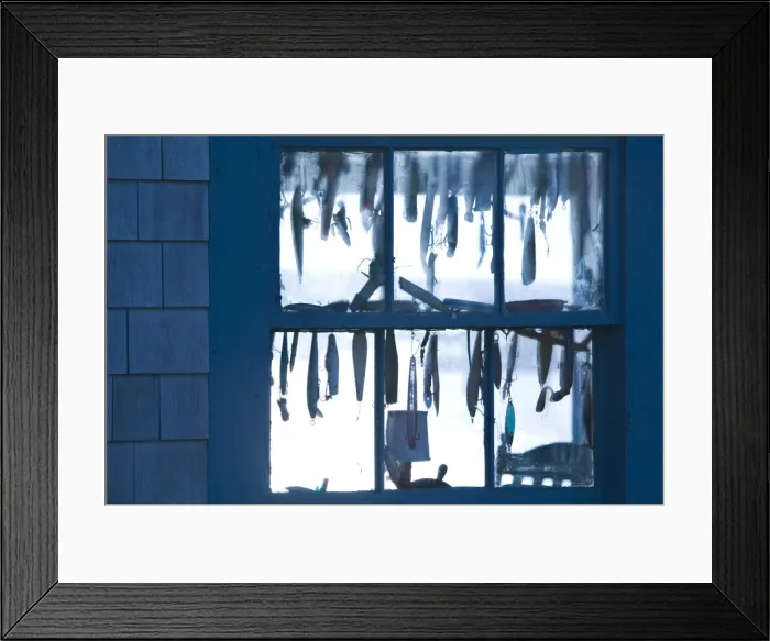 Framed Print : Fish Shack Window Framed Print : Fish Shack Window