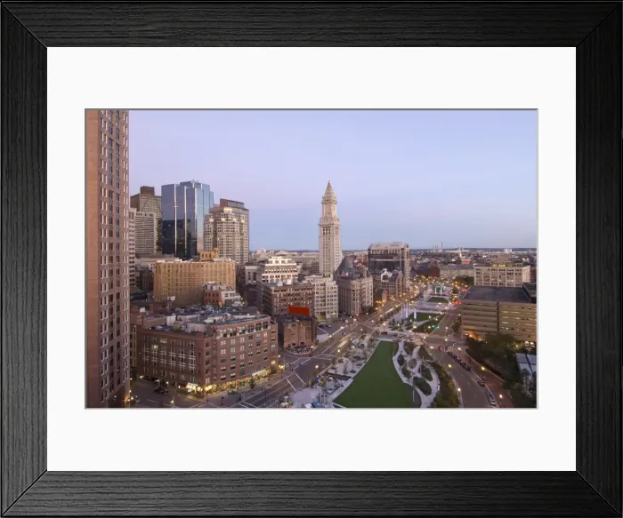 Framed Print : Atlantic Avenue & Customs House, Boston, Massachusetts, USA Framed Print : Atlantic Avenue & Customs House, Boston, Massachusetts, USA
