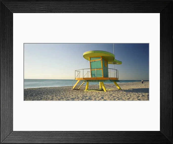 Framed Print : Lifeguard hut on beach, South Beach, Miami Beach, Miami, Florida, USA Framed Print : Lifeguard hut on beach, South Beach, Miami Beach, Miami, Florida, USA