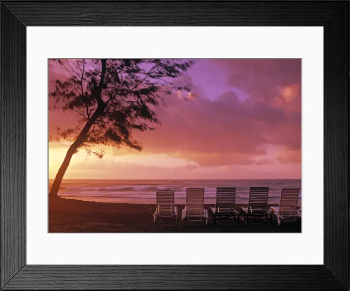 Framed Print : Beach chairs Framed Print : Beach chairs