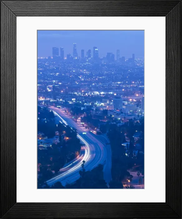 Framed Print : Dowtown LA & Rt Framed Print : Dowtown LA & Rt
