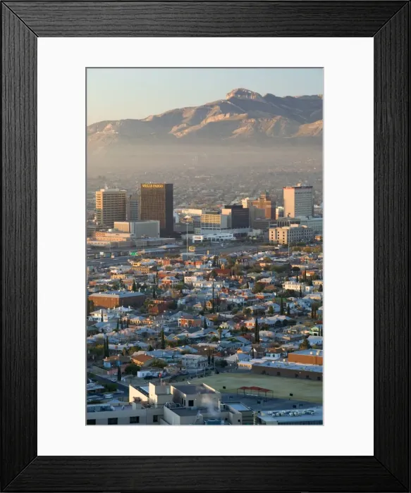 Framed Print : Downtown El Paso, Texas, USA