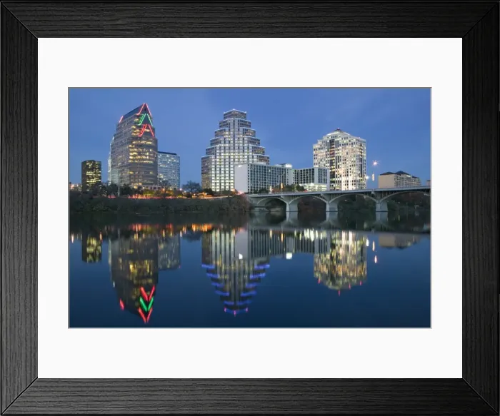 Framed Print : City Skyline along Town Lake, Austin, Texas, USA Framed Print : City Skyline along Town Lake, Austin, Texas, USA