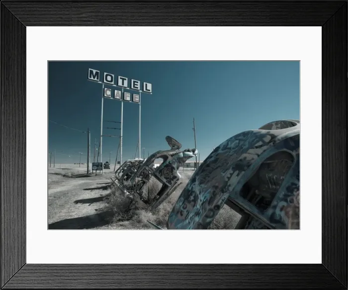 Framed Print : USA, Texas, Route 66, Conway Bug Ranch, Made of VW Beetles Framed Print : USA, Texas, Route 66, Conway Bug Ranch, Made of VW Beetles