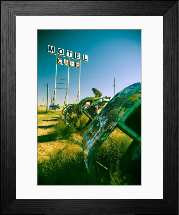 Framed Print : USA, Texas, Route 66, Conway Bug Ranch, Made of VW Beetles