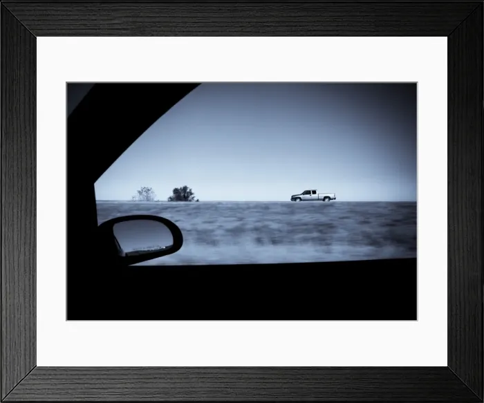 Framed Print : USA, Texas, Car on Interstate 40 (I-40) Framed Print : USA, Texas, Car on Interstate 40 (I-40)