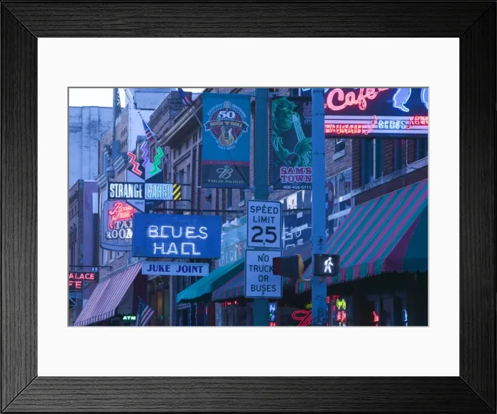Framed Print : Beale Street Entertainment Area, Memphis, Tennessee, USA