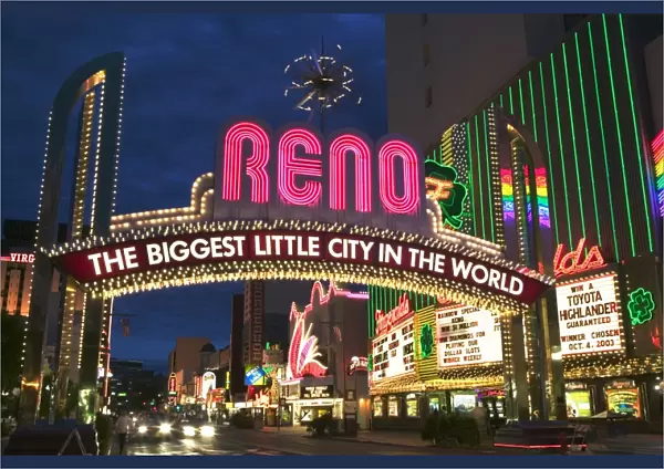 USA, Nevada, Reno, Neon Sign, North Virginia Street