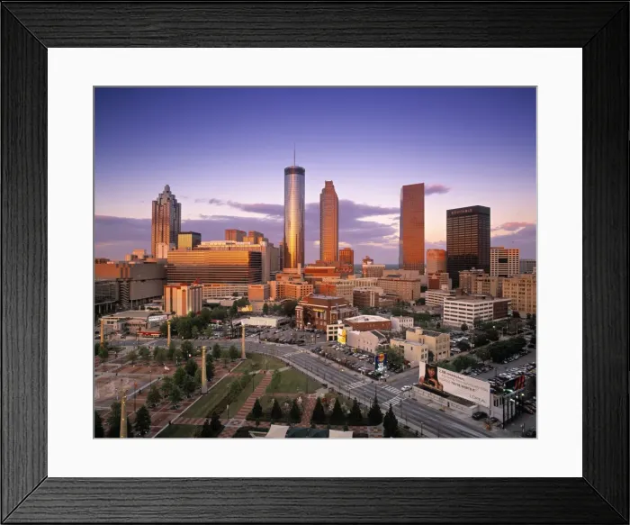 Framed Print : Downtown skyline of Atlanta Framed Print : Downtown skyline of Atlanta