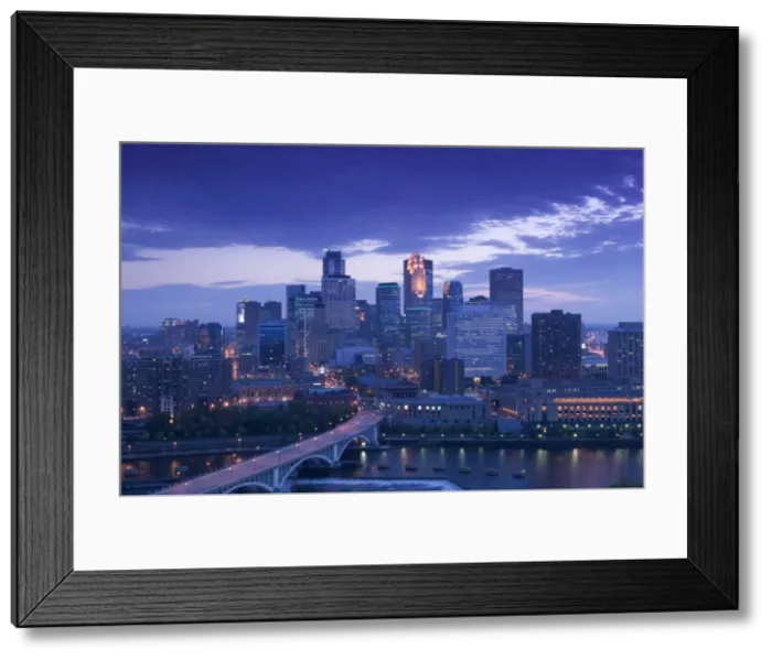 Framed Print : Skyline of Minneapolis, Minnesota, USA