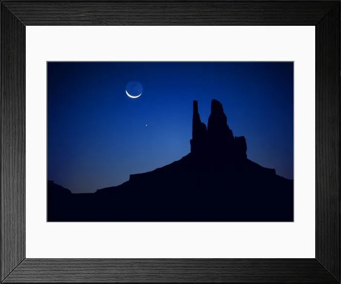 Framed Print : The Moon and Venus rise over the Mittens Framed Print : The Moon and Venus rise over the Mittens