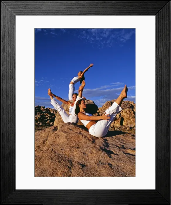 Framed Print : Yoga in the Joshua Tree National Park Framed Print : Yoga in the Joshua Tree National Park