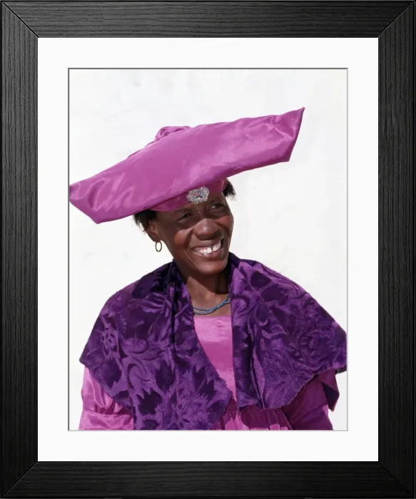 Framed Print : An Herero woman in traditional attire