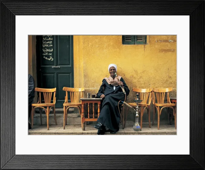 Framed Print : Man smoking Sheesha, Luxor, Egypt Framed Print : Man smoking Sheesha, Luxor, Egypt