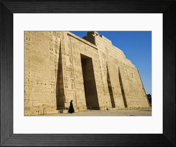 Framed Print : The impressive First Pylon of the wonderfully preserved Framed Print : The impressive First Pylon of the wonderfully preserved