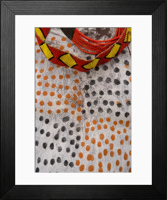 Framed Print : Karo Tribesman, body paint (detail), Lower Omo Valley, Ethiopia Framed Print : Karo Tribesman, body paint (detail), Lower Omo Valley, Ethiopia