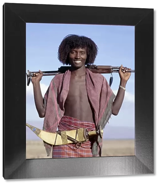 Warriors of the nomadic Afar tribe wear their hair