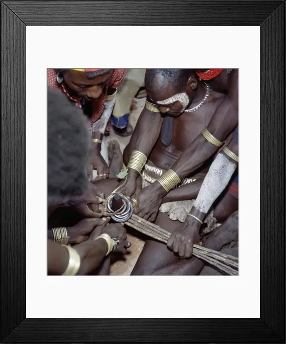 Framed Print : During a Jumping of the Bull ceremony Framed Print : During a Jumping of the Bull ceremony