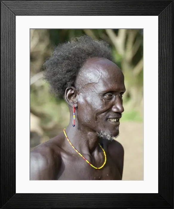 Framed Print : A Dassanech man with a shock of hair Framed Print : A Dassanech man with a shock of hair