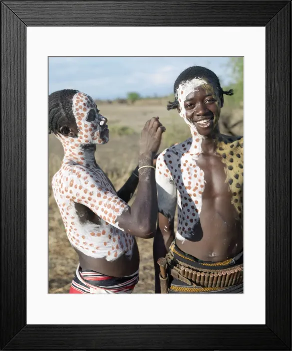 Framed Print : The Karo excel in body art Framed Print : The Karo excel in body art
