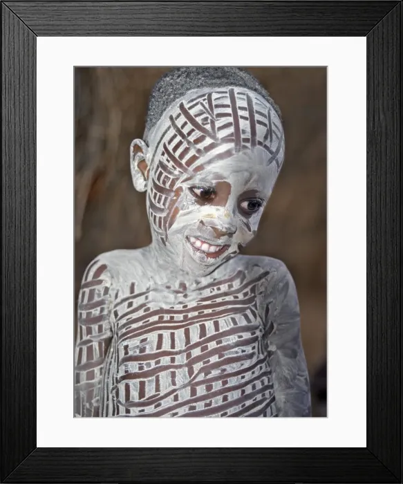 Framed Print : The Karo excel in body art Framed Print : The Karo excel in body art