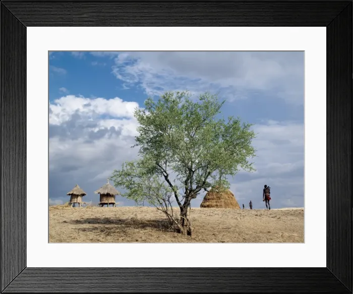 Framed Print : A Karo homestead close the Omo River Framed Print : A Karo homestead close the Omo River