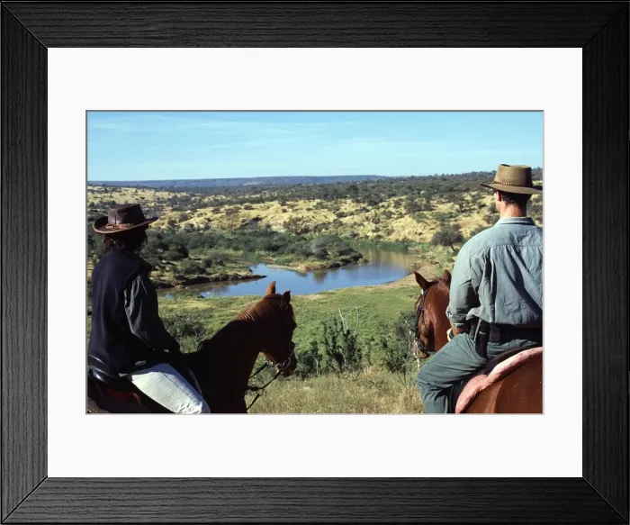 Framed Print : Looking down over the Ewaso Nyiro River whilst horse riding at Sabuk Framed Print : Looking down over the Ewaso Nyiro River whilst horse riding at Sabuk