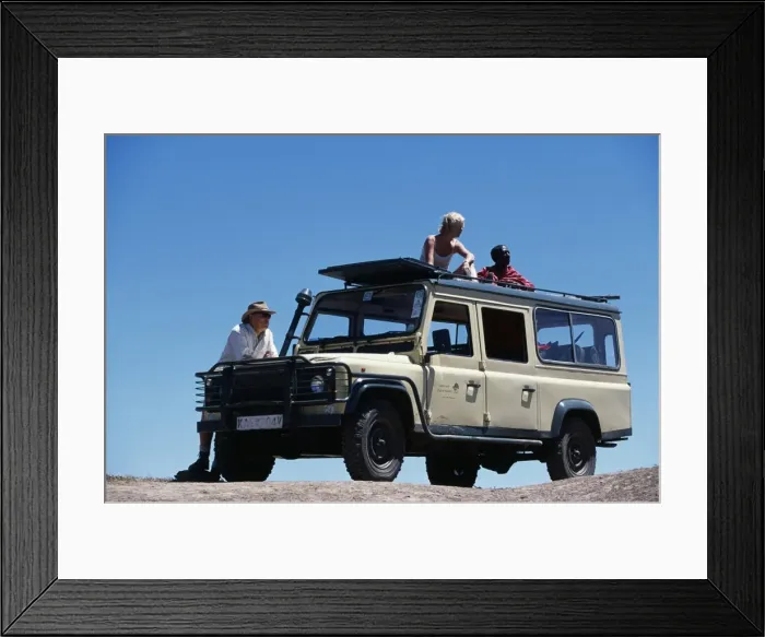Framed Print : Looking out from a game-viewing vehicle on a safari holiday Framed Print : Looking out from a game-viewing vehicle on a safari holiday