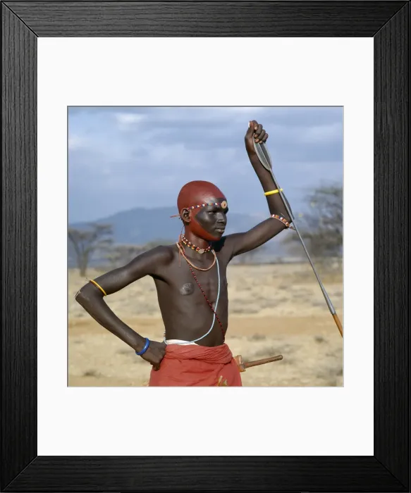 Framed Print : A month after a Samburu youth has been circumcised Framed Print : A month after a Samburu youth has been circumcised