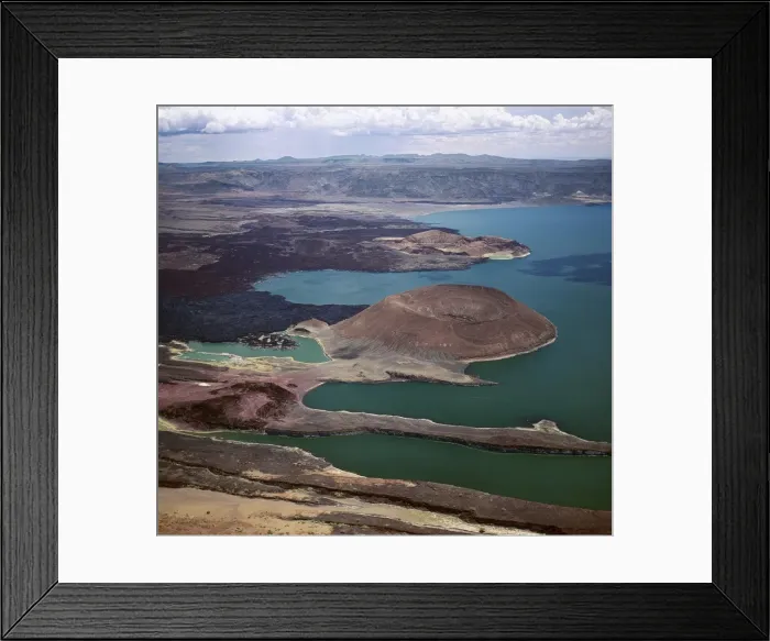 Framed Print : An aerial view of the southern end of Lake Turkana Framed Print : An aerial view of the southern end of Lake Turkana