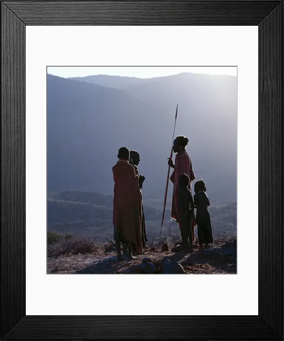Framed Print : As the sun rises above the forested peaks of Mount Nyiru Framed Print : As the sun rises above the forested peaks of Mount Nyiru