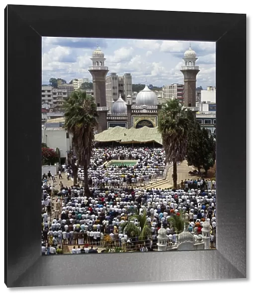 The Jamia Mosque in the centre of Nairobi during Friday prayers