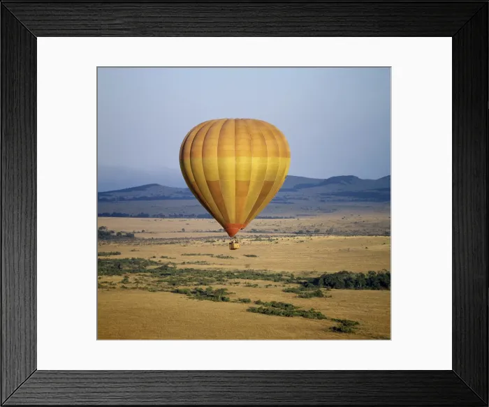 Framed Print : An early morning hot air balloon flight over Masai Mara Framed Print : An early morning hot air balloon flight over Masai Mara