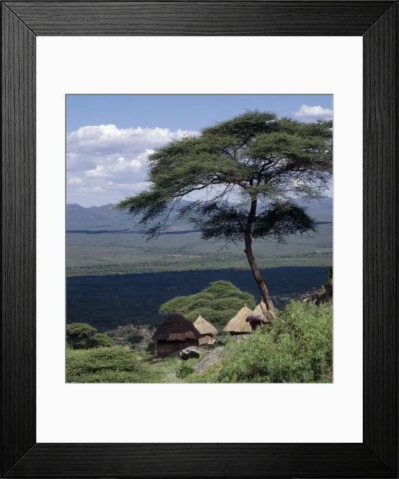 Framed Print : Traditional Marakwet houses built on the rocky eastern Framed Print : Traditional Marakwet houses built on the rocky eastern